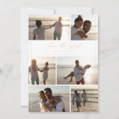 Gold Modern Chic Collage 6 Photos Couple Wedding (Vorderseite)