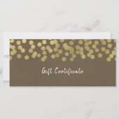 Gold Modern Chic Rustic Kraft Geschenkgutschein (Vorderseite)