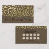 Gold Modern Chic Rustic Kraft Kundenbindung Treuekarte (Vorne/Hinten)
