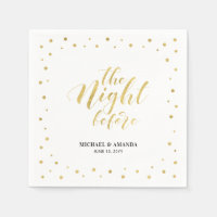 Gold Modern Confetti Hochzeit Probe Dinner