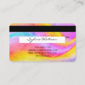 Gold Modern Credit Card Style Add Logo Visitenkarte (Rückseite)