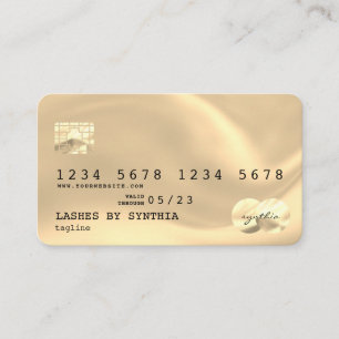 Gold Modern Credit Card Style Add Logo Visitenkarte