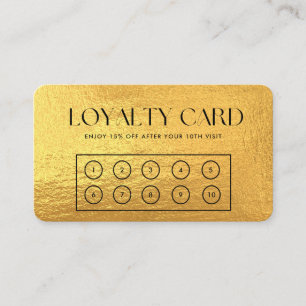 Gold Modern Custom Loyalty Card Visitenkarte