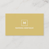 Gold Modern Elegant Simple Monogram Name Visitenkarte (Vorderseite)