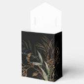 Gold Modern Eucalyptus Elegante Onyx Black Premium Geschenkschachtel (Geöffnet)