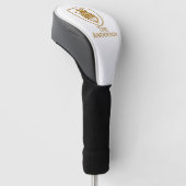 Gold Modern Golf Headcover (angewinkelt)