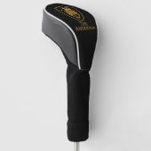 Gold Modern Golf Headcover (angewinkelt)