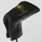 Gold Modern Golf Headcover (3/4 Vorderseite)