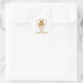 Gold Modern Golf Runder Aufkleber (Tasche)