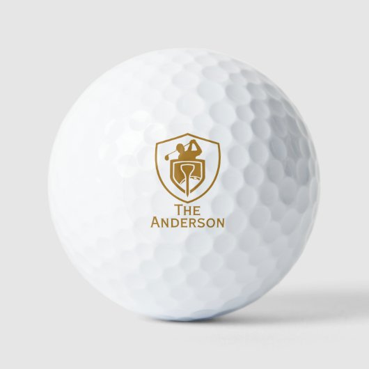 Gold Modern Golfball (Vorderseite)