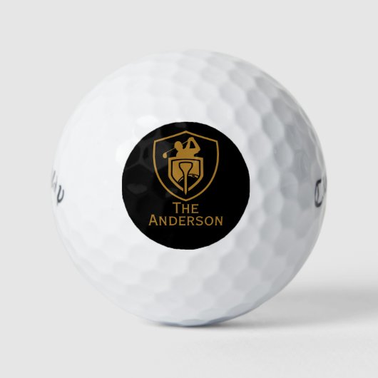 Gold Modern Golfball (Vorderseite)