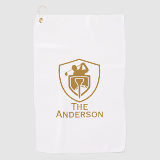 Gold Modern Golfhandtuch
