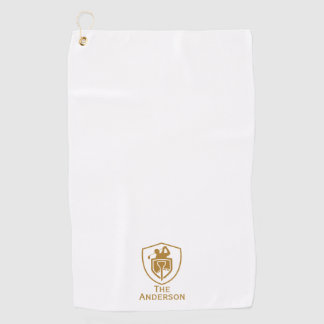 Gold Modern Golfhandtuch