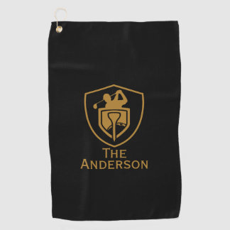 Gold Modern Golfhandtuch