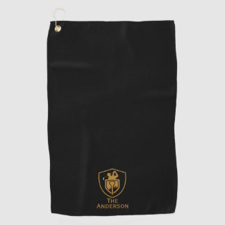 Gold Modern Golfhandtuch