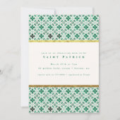 Gold Modern Green St. Patrick's Day Baby Shower Einladung (Vorderseite)