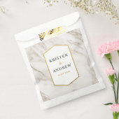 Gold Modern | Marmorbeutel für Gastgeschenk Hochze Geschenktütchen (Versiegelt)