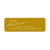 Gold Modern Merry Christmas Return Address (Vorne)