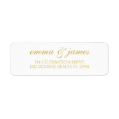 Gold | Modern Minimal Script Return Address Label (Vorne)