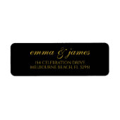 Gold | Modern Minimal Script Return Address Label (Vorne)