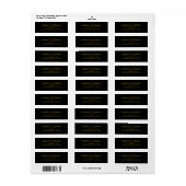 Gold | Modern Minimal Script Return Address Label (Vorne)