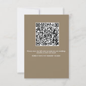 Gold Modern Minimalist Photo & QR Wedding RSVP Dankeskarte (Rückseite)