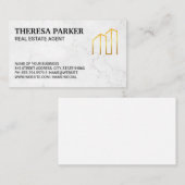 Gold Modern Real Anwesen Logo Visitenkarte (Vorne/Hinten)