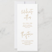 Gold Modern Script 3 Photo Graduation Announcement Einladung (Rückseite)