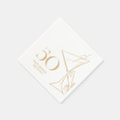 Gold Moderne 50. Erwachsene zum Geburtstag Napkin Serviette (Ecke)