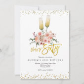 Gold Moderne bejubelt 60 Einladungen (Vorderseite)