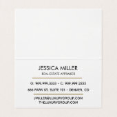 Gold Moderne Beruflich geklappte Visitenkarte Visitenkarten (Innenseite Aufgefaltet)