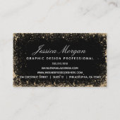 Gold Moderne Berufliche Visitenkarten Visitenkarte (Rückseite)