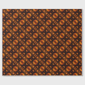 Gold Moderne Boho Elegante Abstrakte Kunst Muster Geschenkpapier (Flach)
