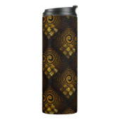 Gold Moderne Boho Elegante Abstrakte Kunst Muster Thermosbecher (Nach links gedreht)