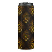 Gold Moderne Boho Elegante Abstrakte Kunst Muster Thermosbecher (Rückseite)