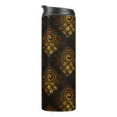 Gold Moderne Boho Elegante Abstrakte Kunst Muster Thermosbecher (Nach rechts gedreht)