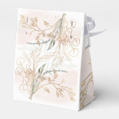 Gold Moderne Eukalyptus Abstrakte Grünpflanzen Fun Geschenkschachtel (Rückseite)