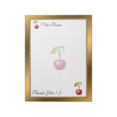 Gold Moderne Früchte Ihren Text hinzufügen Notizblock (Rotiert)