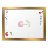 Gold Moderne Früchte Ihren Text hinzufügen Notizblock (Vorderseite)