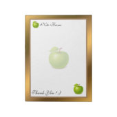 Gold Moderne Früchte Ihren Text hinzufügen Notizblock (Rotiert)