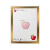 Gold Moderne Früchte Ihren Text hinzufügen Notizblock (Rotiert)