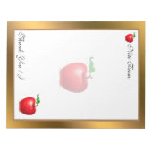 Gold Moderne Früchte Ihren Text hinzufügen Notizblock (Vorderseite)