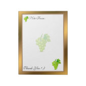 Gold Moderne Früchte Ihren Text hinzufügen Notizblock (Rotiert)