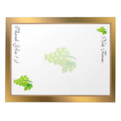 Gold Moderne Früchte Ihren Text hinzufügen Notizblock (Vorderseite)