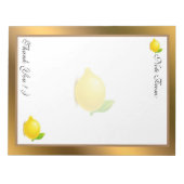 Gold Moderne Früchte Ihren Text hinzufügen Notizblock (Vorderseite)