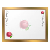 Gold Moderne Früchte Ihren Text hinzufügen Notizblock (Vorderseite)