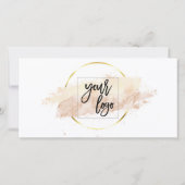 Gold moderne Geschenkgutschein hinzufügen Logo (Rückseite)