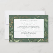 Gold Moderne große Eukalyptus Fett Grüne Non Foto Dankeskarte (Rückseite)