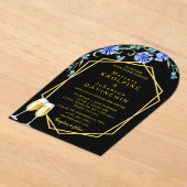 gold Moderne Hochzeitsakryllische Einladungen (Ablage )