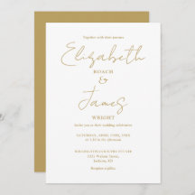 Gold Moderne Minimalistische, elegante Script-Hoch